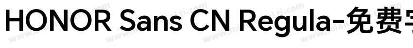 HONOR Sans CN Regula字体转换
